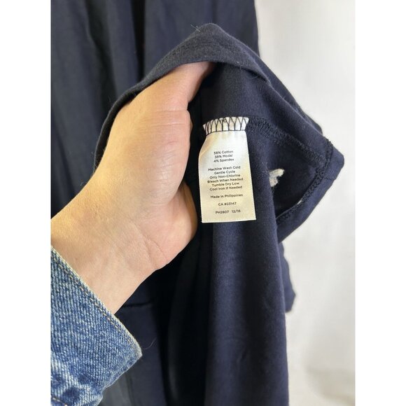 New Talbots Open Back Jersey Knit Sun Dress Flowy Coastal - Picture 6 of 9